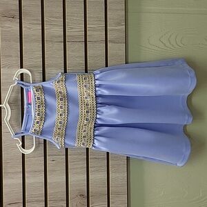 Lilly Pulitzer Kids Dress in Blue with Gold Accents